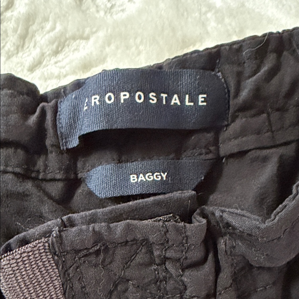 Aeropostale Black Baggy Waistband Pants